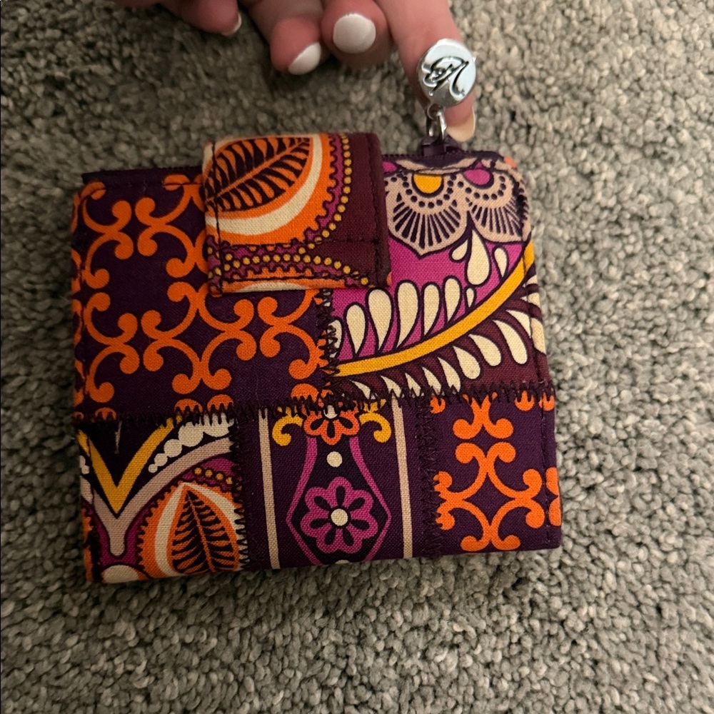 Vera Bradley Purple and Orange Patterned Wallet